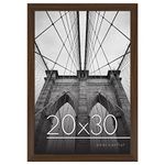 Americanflat 20x30 Poster Frame with Polished Plexiglass - Epic Collection - Gallery Wall Frames with Engineered Wood - Wide Photo Frame for Wall Display - Walnut