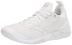 Mizuno 47 Wave Luminous Women's Volleyball Shoe 11, White/Silver, 8.5 UK