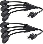 Cable Matters 2-Pack 4 Outlet Power