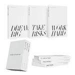 ELEMA White set of 3 stylish Decorative books for home decor, Coffee table books, Faux books, Fashion Designer Books Decor, For home office, desk decor, Hardcover, words of wisdom.