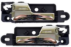 PT Auto Warehouse FO-2929M-RP - Inner Interior Inside Door Handle, Chrome Lever - Rear Left/Right Pair