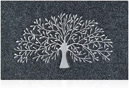 AAZZKANG Outdoor Doormat Non Slip Large Front Door Mat Super Absorb Mud Easy to Clean Tree of Life Doormat for Entrance Indoor High Traffic Areas
