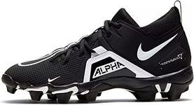 Nike Alpha Menace 3 Shark Mid Men's Football Cleats, Black/White, 12