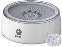 UPSKY 3L Dog Water Bowl 101oz Large No Spill Dog Bowl with Slow Feeder Mat, Splash Proof Pet Water Dispenser with Filters, Slow Drinking Bowl Vehicle Carried Travel Water Bowl for Dogs, Cats