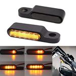 1 Pair 12V Motorcycle Indicators Flowing Turn Mini Handlebar Brake Handle Bar Marker Lights for Harley Sportster Dyna Honda Shadow Kawasaki Yamaha Road Star