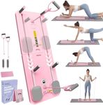 Poetish 2025 Portable Pilates Reformer Machine for Home Gym - Auto-Rebound Pilates Board with Abdominal Core Trainer & Full Body Workout | Professional Pilates Equipment for Men & Women, Pink