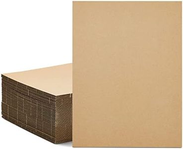 50-Pack of Corrugated Cardboard Sheets 9x12, Flat Card Boards, Packaging Inserts for Shipping, Mailing, Arts and Crafts, DIY Projects, Packing Mailers, 2mm Thick