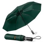 TechRise Umbrella Windproof Travel Umbrella: 10 Ribs Automatic Compact Strong Wind Proof Umbrella, One Button Auto Open Close Wind Resistant Folding Lightweight Portable Umbrella for Men Women