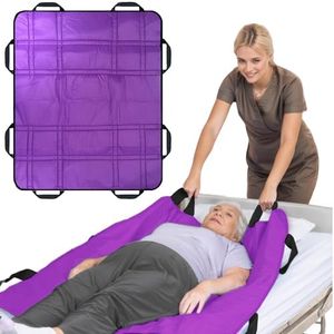NurtureCare Upgraded 3-Layer Comfort Positioning Bed Pad 48" x 40" with Reinforced Handles Washable Waterproof Transfer Board for Turning Inconvenience Care Transfer Sheet (Lavender Purple)