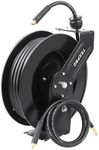 Txecpro Retractable Air Hose Reel, 3/8 IN x 50 FT Hybrid Air Hose Max 300 PSI, Air compressor hose reel with 5 ft Lead in, Ceiling/Wall Mounted air hose reel,Heavy Duty air tool