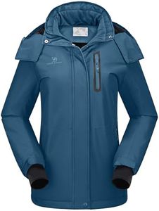CAMEL CROWN Women's Ski Jacket Waterproof Warm Winter Snow Coat Hooded Mountain Outdoor Windbreaker Windproof Jacket