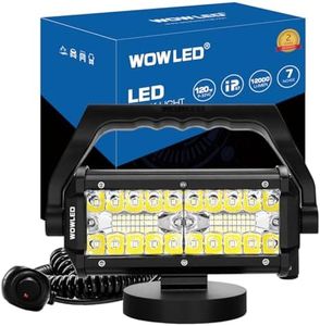 WFPOWER Portable LED Work Light with Magnetic Base, 120W Super Bright Waterproof Flood & Spot Lights Job Site Lighting Fog Lights for SUV Boat Bar Truck Outdoor Camping Car Repairing Emergency Lights