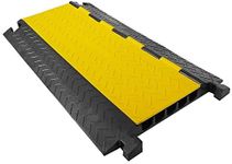 Pyle Durable Cable Protective Ramp Cover - Supports 33000lbs Five Channel Heavy Duty Cord Protection w/Flip-Open Top Cover, 31.5” x 17.5” x 1.77” Cable Concealer for Indoor Outdoor Use PCBLCO109