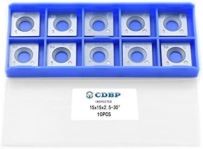 CDBP 15mm Square Carbide Inserts for Woodturning, 15×15×2.5mm Replacement Cutter Knives for Woodworking Fits Spiral, Helical Planer Cutter, Head Wood, Lathe, Turning Tools, 10pcs