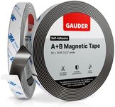 GAUDER A+B Magnetic Tape I Magnetic Strips with Adhesive Backing for Fly Screen & More | Magnetic Tape Roll (10 ft + 10 ft)