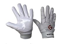 BARNETT FKG-03 High level Linebacker football gloves, LB, RB, TE, WHITE (S)