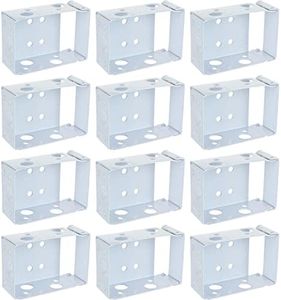 ZOEYES 12 Pcs Blind Brackets 2 Inch Low Profile Mounting Bracket for Window Blinds (White)