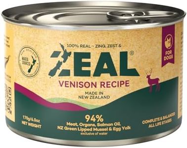 ZEAL New Zealand Wet Dog Food – High Protein, Pure Nutrition, Natural Superfoods, Grain-Free with Superfoods (Venison, 6oz Can 12-Pack)