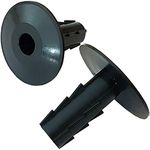 10x 8mm Black Single Cable Bushes-Feed Through Wall Cover-Coaxial/Coax Hole/Entry Tidy Cap - Grommet-Satellite-Brick-Plate-RG6-CCTV