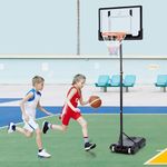 ProPulse Kids Basketball Hoop Outdoor, 1.5M-2.1M Height Adjustable, Portable Basketball Hoops & Goals for Kids Youth in Backyard/Driveway/Swimming Pool/Indoor, PET Backboard and Enlarged Base