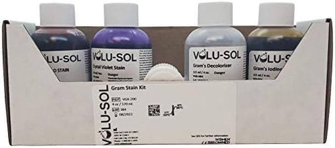 Volu-Sol Gram Stain Kit - Distinguish Gram-Positive from Gram-Negative Microorganisms with Precision, Comprehensive Microscope Accessories & Staining Kit, for Laboratories & Education - 125 mL / 4oz