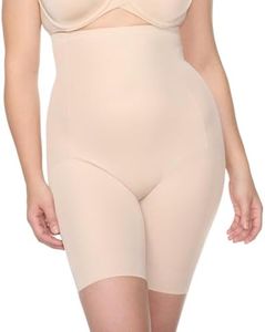 Naomi and Nicole Women's Plus-Size Unbelievable Comfort Hi Waist Thigh Slimmer Shapewear, Nude, 5X