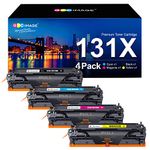 GPC Image Toner Cartridges Replacement for HP 131X 131A CF210X CF211X CF213X CF212X Compatible with LaserJet Pro 200 color M251n M251nw MFP M276n M276nw (Black Cyan Magenta Yellow,4-Pack)