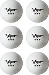 Viper Table Tennis Balls: White 40 mm Regulation Size, 3 Star Rating, 6 Pack