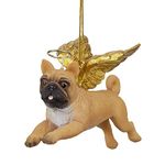 Design Toscano Honor The Pooch Pug Holiday Dog Angel Ornament, Multi