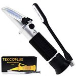 Salinity Refractometer w/ATC 0-28%, 0-280 ppt of NaCl, Measuring Sodium Chloride in Food, Salt, Seawater, soy sauce, Brine 0.2% division, made of ALUMINUM, with LED light and Pipettes