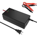 36V Lithium Battery Charger, LiFePO4/Lithium Iron Phosphate Battery Charger 43.8V 10A 350W Trickle Charger W/Cooling System Safety Protection for Golf Cart RV Marine Automotive Car Lawn Mower