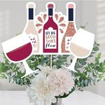 But First, Wine - Wine Tasting Party Centerpiece Sticks - Table Toppers - Set of 15