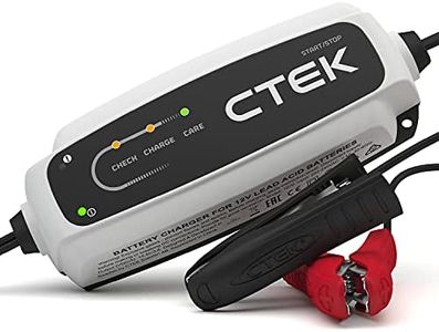 CTEK 40-106 CT5 Start/Stop, Battery Charger 12 V, Trickle Charger, Intelligent Charger, Car Battery, Charger, Battery Care with Desulphation Program and Start/Stop Technology, White/Black