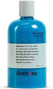 Anthony Exfoliating Body Scrub – Sea Salt, Vitamin C, And Aloe Vera Deep Cleans, Smooths Rough Patches & Soothes and Protects Skin – Blue Sea Kelp Body Wash 12 Fl Oz