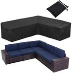 BOSKING Patio Furniture Sectional Couch Cover Waterproof 420D Oxford L Shaped Garden Rattan Corner Sofa Furniture Protector Covers for Outdoor Indoor Veranda