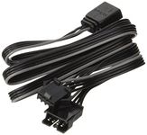 Phanteks Kompass PH-CB-RGB4P 0.609 m Signal Cable – Black (0.609 m, 4 Pin, 1 x RGB LED Extension Connector (12 V, G, R, B), 1x Motherboard RGB LED Connector, 1x RGB LED Strip, Black)