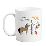 LXQM Other Work Wives You Unicorn Coffee Mug Work Wife Gifts for Women Work Wife Mug Birthday Gifts Mothers Day Gifts 11 oz Coffee Mugs Mother's day Gift for Work Wife Coworker Gifts Work Wives Gifts