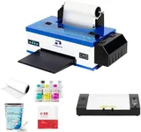 PUNEHOD A3 DTF Printer, R1390 Direct to Film Machine, White Ink Circulation System, Roller and Sheets Feeder, Compatible with Multiple Materials, Custom Clothing Printing (13" Width Printer+Oven)