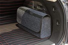 Vinsani Car Boot Organiser Bag Anti Slip Foldable for Boot Storage Case Tool Bag Carpet Solution Interior Declutter Boot Tidy Bag Organiser Tools - Suitable for All Vehicles - Grey Large