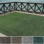 iCustomRug Indoor/Outdoor Turf Rugs and Runners in Green 6'X10' Low Pile Artificial Grass with Bound Pre-Finished Edges - Available in Many Other Sizes and Widths