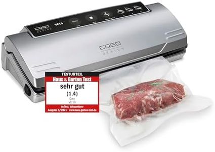 Caso VC 10 Machine à emballer sous-vide (1340)/30 cm de long soudure/naturel Rangement sans conservateurs/avec 10 sacs de professionnel gratuit Sans accessoires supplémentaires argent