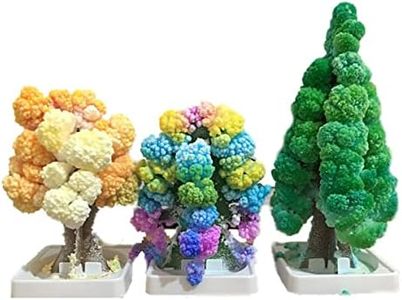 3 in 1 Mini Christmas Tree Magic Growing, Paper Tree Colorful DIY Crystal Growing Kit/Ornaments Decoration Toy Novelty Xmas Gift Boys Girls Science Kits & Toys Learning Guide (A)