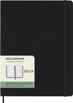 Moleskine Weekly Planner 2023-2024, 18-Month Agenda, Academic Diary, Weekly Diary with Hard Cover, Extra Large 19 x 25 cm Format, Colour Black