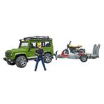 Bruder 2589 Other License 02589 Land Rover Defender with Trailer and Scrambler Ducati Full Throttle