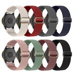 8 color 20mm Nylon FABRIC Straps for Garmin Venu 2 plus/Venu Sq/Vivoactive 3 Smart Watch,Wristband Quick Release Bands Replacement for Garmin Vivoactive HR, Forerunner 645/255/245 Music