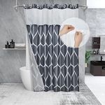 Yiatn Dark Grey Ringless Shower Cur
