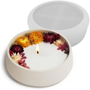 Wehous Large Silicone Bowl Mold, 7.2'' Round Container Resin Concrete Mold for Bowls, Silicone Molds for Epoxy Resin, Christmas Valentine Candle Molds Plant Pot Mold DIY Storage Art Crafts Ornament