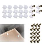 Draw Support Wedges, 20 PCS Drawer Repair Kit Drawer Fixing Kit Drawer Supports Drawer Bottom Sagging Repair Fix Mending Wedges with Screws Furniture Chest Drawer Bottom Repair Fixing Wedges Drawer