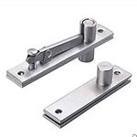 Door Pivot Hinge, Tiberham 2Pcs 360 Degree Rotation Hidden Door Shaft Pivot Hinges, Heavy Duty Stainless Steel Concealed Rotating Door Hinge with Fixing Screws (130 x 25 mm)