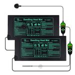 Hyindoor Seedling Heat Mat for Plants with Thermostat 2 Pack Germination Heating Propagator Warming Mat for Indoor Gardening Greenhouse